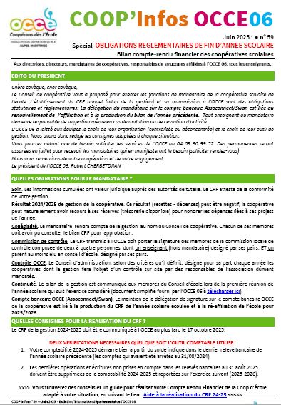 Coop'Infos n°59 - juin 2025